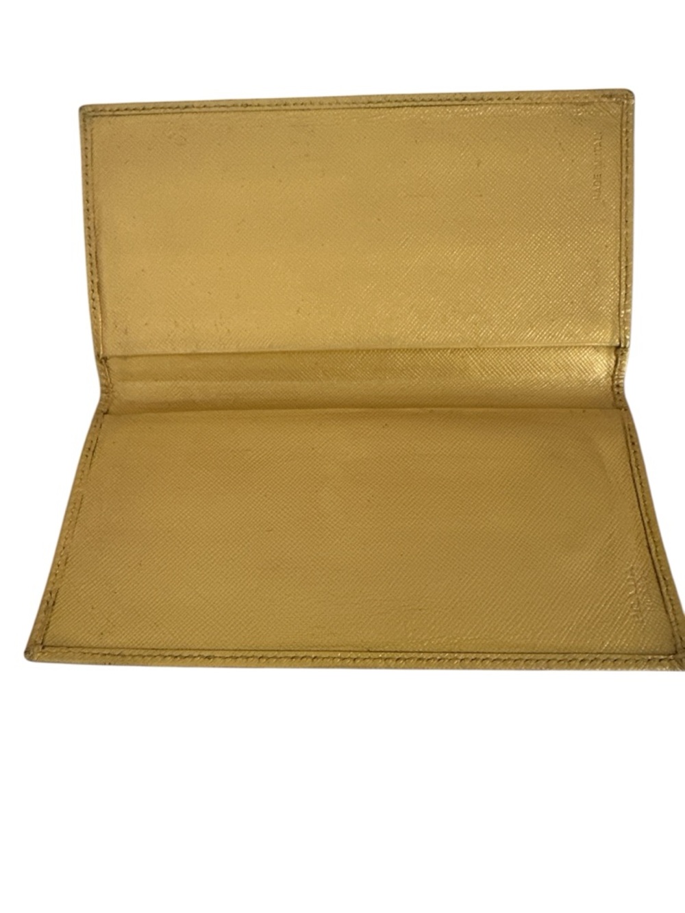 Prada Saffiano Gold Checkbook Cover. Made in Italy - Picture 3 of 5